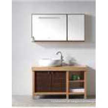 Gabinete de banheiro New Fashion Embossment Cabinet Design Banheiro Vanity Móveis de banheiro Armário espelhado de banheiro (V-14026)